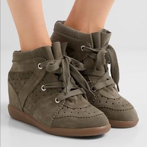 Isabel Marant, Bryce metallic veter sneakers. - Unique Designer Pieces